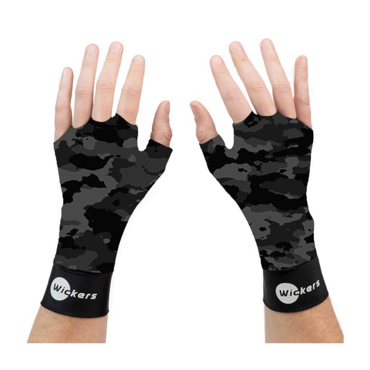 Gray Camo Wickers Glove Liners